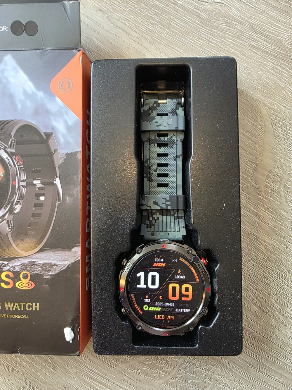 HT37 GPS Smart Sports Watch 1.46 Inch Camo